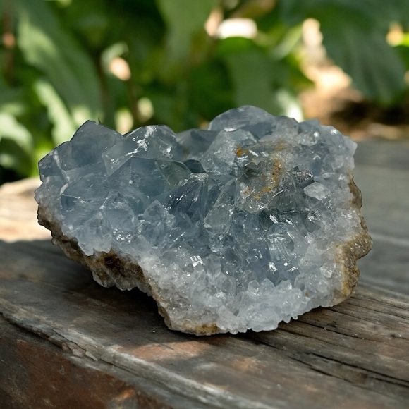 Blue Celestite Crystal Cluster - Picture 4 of 5